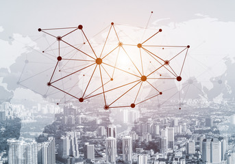 Modern city and social net as concept for global networking