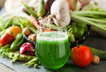 Assortment of raw fresh vegetables