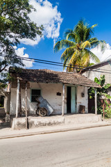 Small dilapidated house in the center of Las Tunas, Cuba