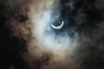 Obraz na płótnie Canvas Solar Eclipse Miami 2017