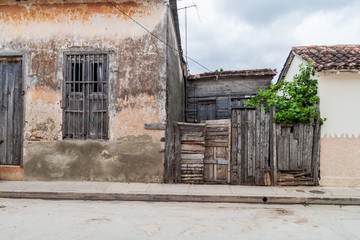 Dilipitated houses in Gibara village, Cuba