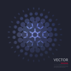 Abstract red blue vector design round elements for graphic layout