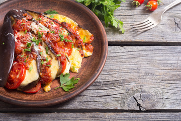 Baked eggplant with tomato