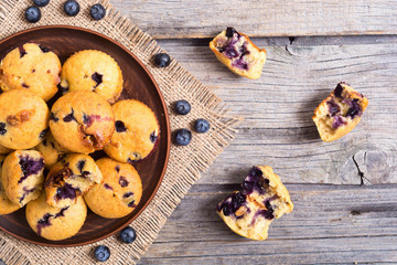 Banana muffins with blueberry