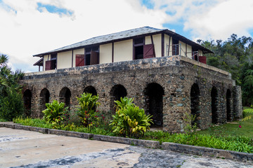 Obraz premium Cafetal la Isabelica coffee growing plantation mansion, Sierra Maestra mountain range, Cuba