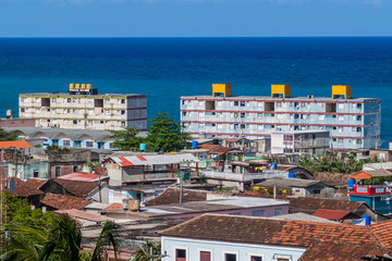 Naklejka na ściany i meble Arial view of Baracoa, Cuba