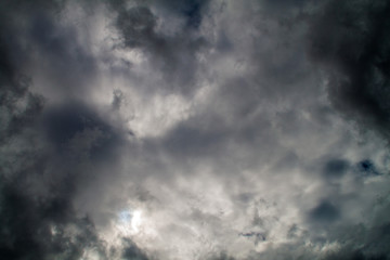 Fototapeta na wymiar Dramatic clouds on the sky