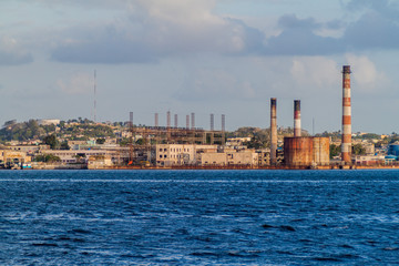 Fototapeta na wymiar Industrial zone in Havana, Cuba