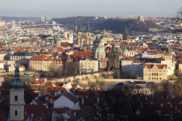 Fototapeta na wymiar View on Prague City, Czech Republic