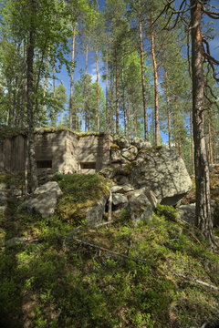 Abandoned World War II bunker in Vaermland, Sweden. It is called Skans 176 Dypen