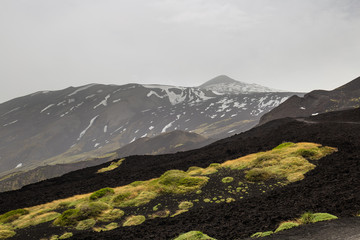 Fototapeta premium Dramatic landscape of Etna volcano with its side craters, Sicily, Italy