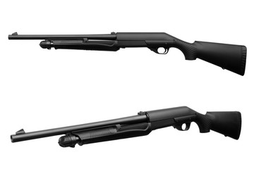 Shotgun isolated on white
