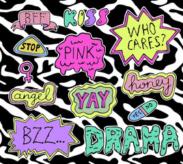 Teen stickers set