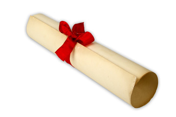 Gerolltes Papierdokument