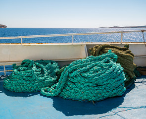 Vessel mooring ropes