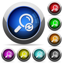 Fototapeta premium Reset search round glossy buttons