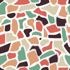 Abstract seamless pattern. Randomly disposed mosaic pattern with colorful elements.