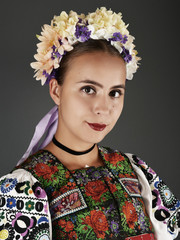 Slovakian folklore. Traditional costume.