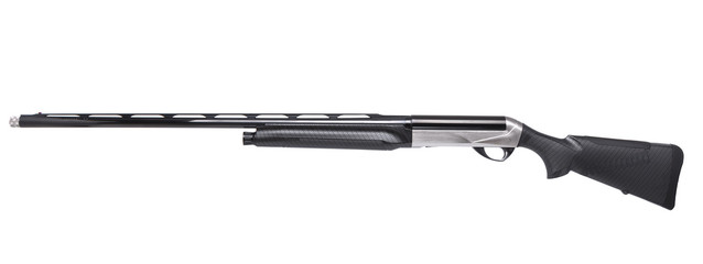 Black silver shotgun isolated on white