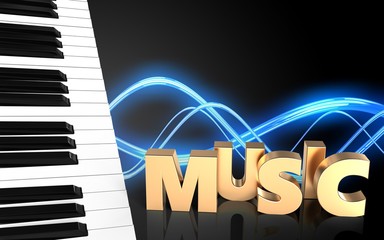 Fototapeta premium 3d music sign blank
