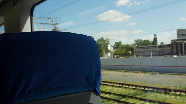 View From Window Of Moscow Center Ring MCC Train
