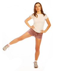 Fototapeta premium woman doing fitness