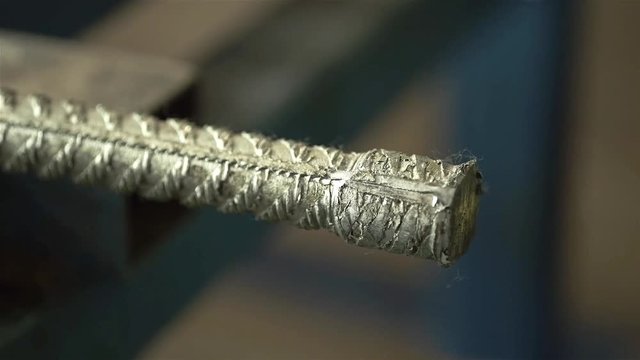 Engineer Checking Steel Bar Size II - Close Up 