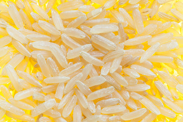 Raw brown rice in backlight - high definition pattern