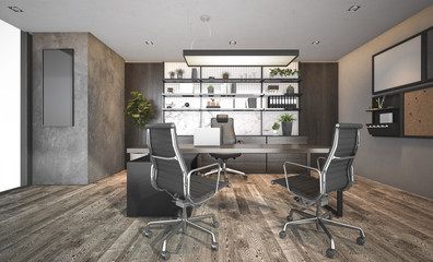 3d rendering business meeting room on high rise office building