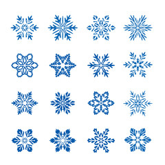 Fototapeta na wymiar Big collection of Vector Snowflakes.