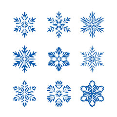 Big collection of Vector Snowflakes.