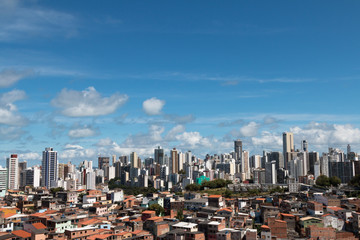 Social contrast, Skyscrapers aerial view, Salvador, Brazil
