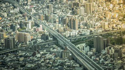 Fototapeta premium Skyline of Osaka city