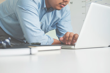 Business women making a presentation with whiteboard. Business executive delivering a presentation to his colleagues during meeting or in-house business training.