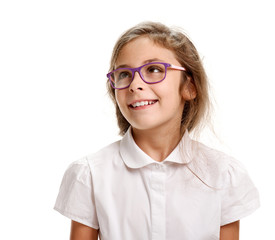 Smiling pretty girl in glasses