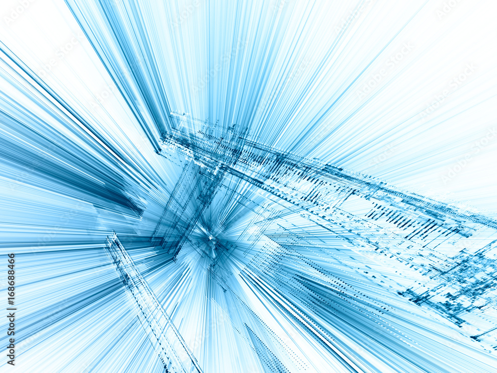Poster abstract background element. fractal graphics series. perspective composition digital effect. inform