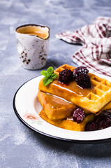 Traditional Belgian waffles