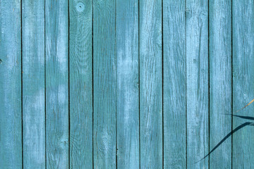 Vintage wooden boards of blue color as background
