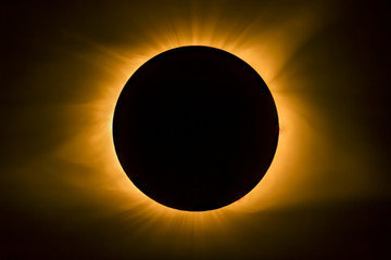 Total Eclipse Solar Corona - Photographed at Cerulean, Kentucky on August 21, 2017. - obrazy, fototapety, plakaty