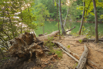 A sunset view of Lake Norman in Troutman, North Carolina.
