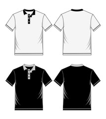 shirt template black white, vector image