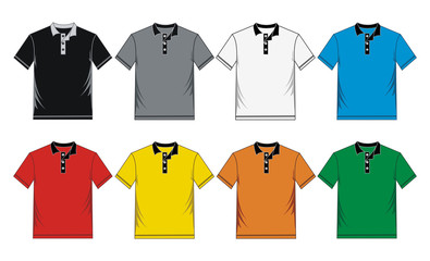 men's polo shirt, vector image