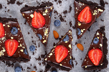 close-up of slices no bake cake