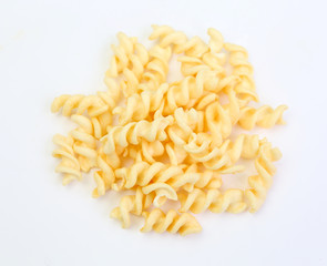 flavor snack made from fried wheat on white background.