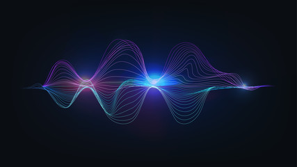 speaking sound wave illustration vector