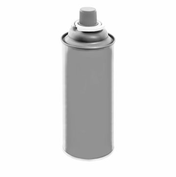 Monochrome spray can isolated on white background. 