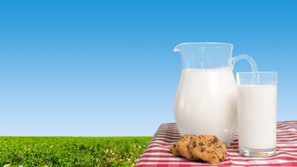 fresh milk on the table