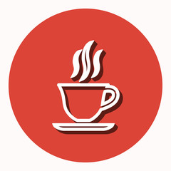 Coffee cup - vector icon.