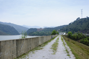 The countryside road scenery 