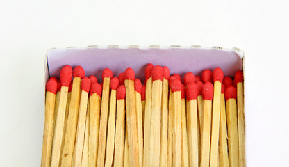 matchbox opened on white background.